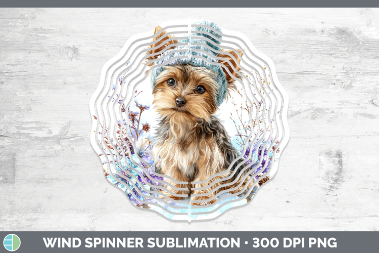 Yorkshire Terrier Dogs 01 Winter Knit Hat Wind Spinner Subli