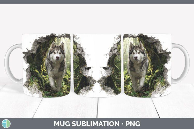 GorgeousDogs 02 3D Hole Mug Wrap design.