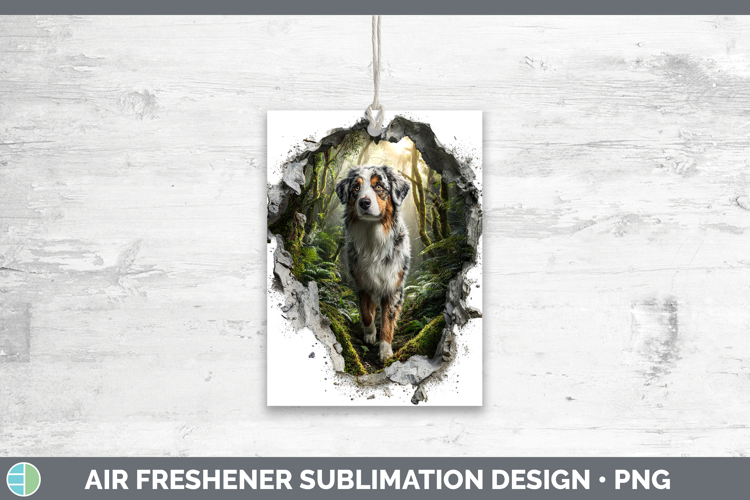 Australian Shepherd Dogs 02 3D Hole Air Freshener Sublimatio
