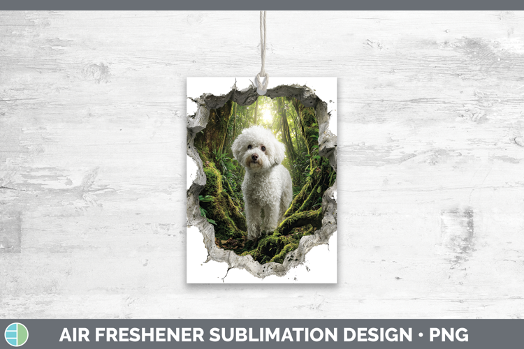 Bichon Frise Dogs 02 3D Hole Air Freshener Sublimation Desig