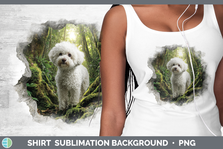 Bichon Frise Dogs 02 3D Hole Shirt Sublimation Design