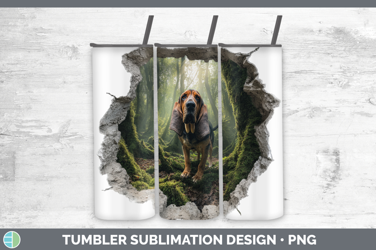 Bloodhound Dogs 02 3D Hole Tumbler Sublimation Design