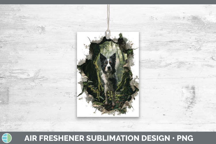 Border Collie Dogs 02 3D Hole Air Freshener Sublimation Desi