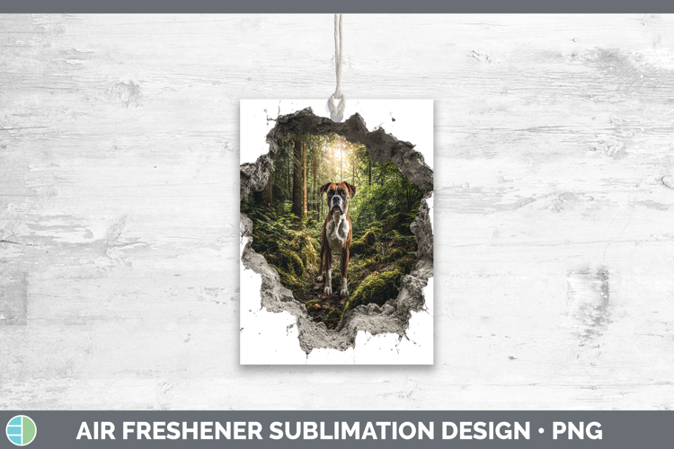 Boxer Dogs 02 3D Hole Air Freshener Sublimation Design