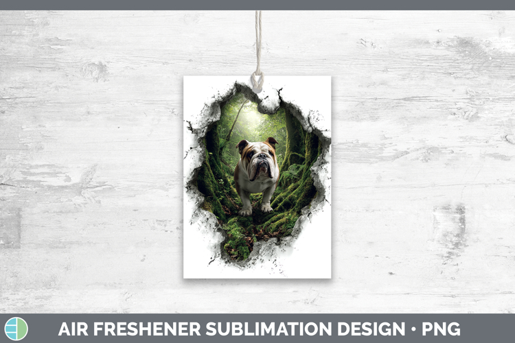 Bulldog Dogs 02 3D Hole Air Freshener Sublimation Design