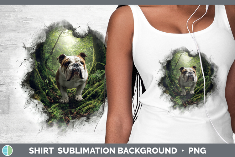 Bulldog Dogs 02 3D Hole Shirt Sublimation Design