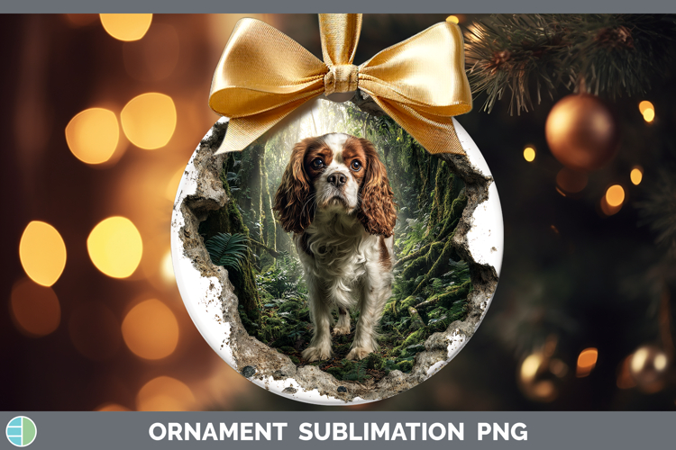 Cavalier King Charles Spaniel Dogs 02 3D Hole Ornament Subli