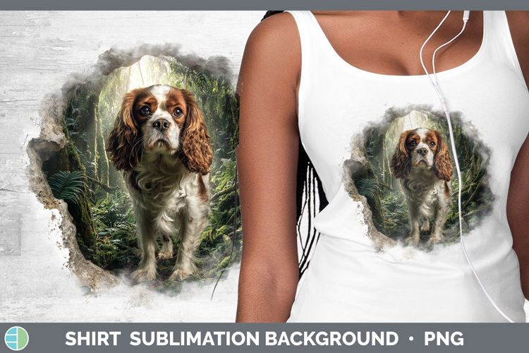 Cavalier King Charles Spaniel Dogs 02 3D Hole Shirt Sublimat