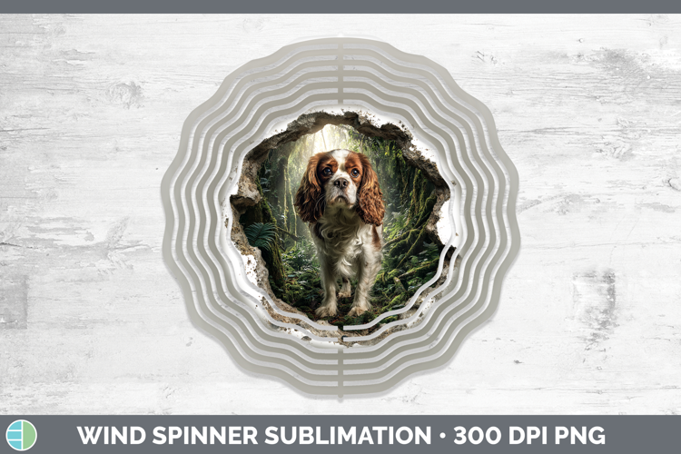 Cavalier King Charles Spaniel Dogs 02 3D Hole Wind Spinner S
