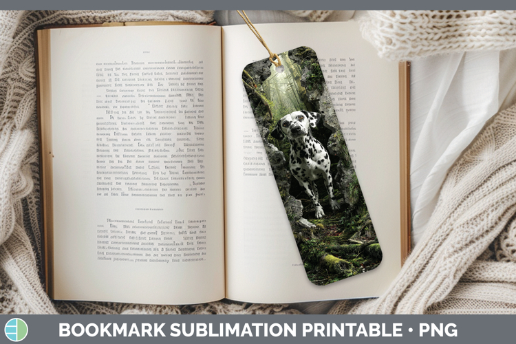 Dalmatian Dogs 02 3D Hole Bookmark Sublimation Design