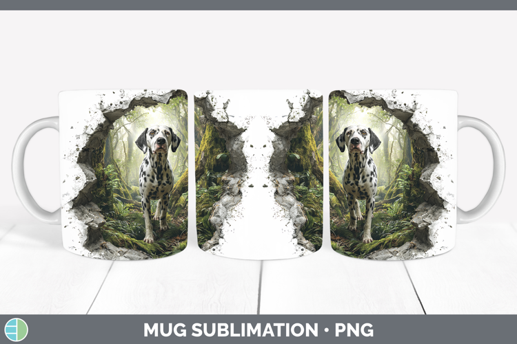 Dalmatian Dogs 02 3D Hole Mug Wrap Sublimation Design