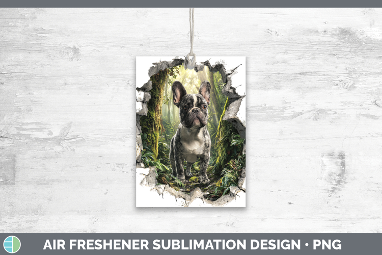 French Bulldog Dogs 02 3D Hole Air Freshener Sublimation Des