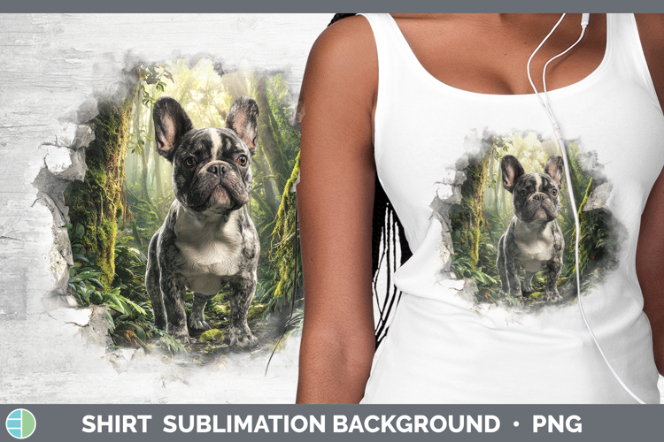 French Bulldog Dogs 02 3D Hole Shirt Sublimation Design