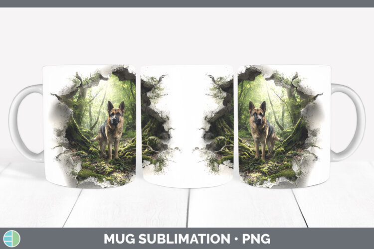 GorgeousDogs 02 3D Hole Mug Wrap design.