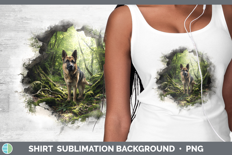 German Shepherd Dogs 02 3D Hole Shirt Sublimation Design