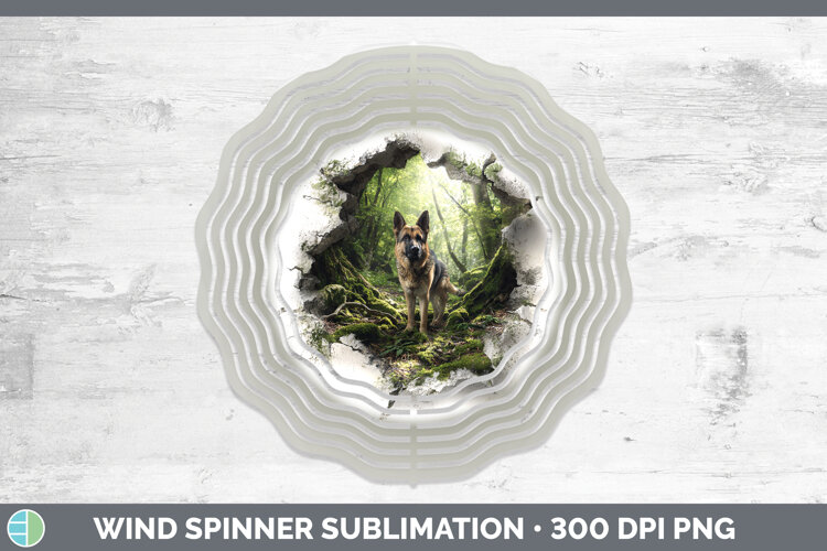 GorgeousDogs 02 3D Hole Wind Spinner design.