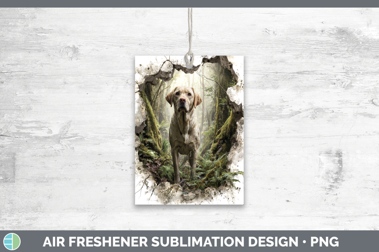 Labrador Retriever Dogs 02 3D Hole Air Freshener Sublimation