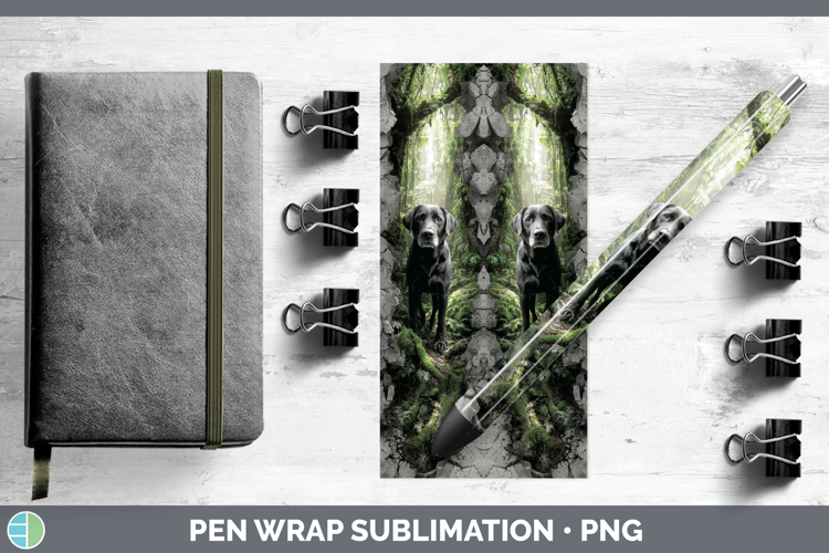 Labrador Retriever Dogs 02 3D Hole Pen Wrap Sublimation Desi