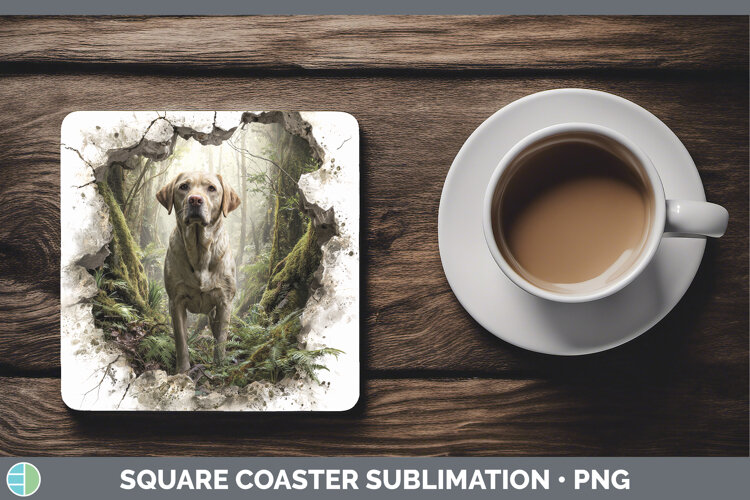 GorgeousDogs 02 3D Hole Square Coaster design.
