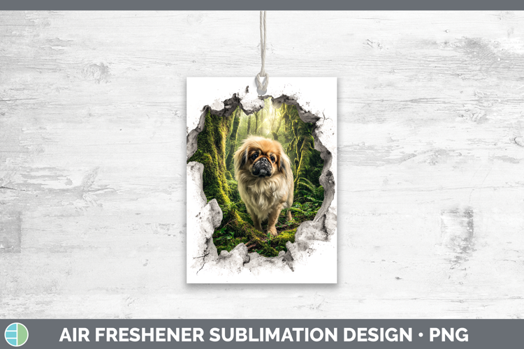 Pekingese Dogs 02 3D Hole Air Freshener Sublimation Design