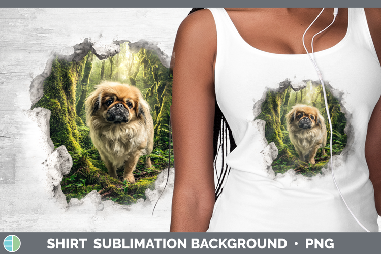 Pekingese Dogs 02 3D Hole Shirt Sublimation Design