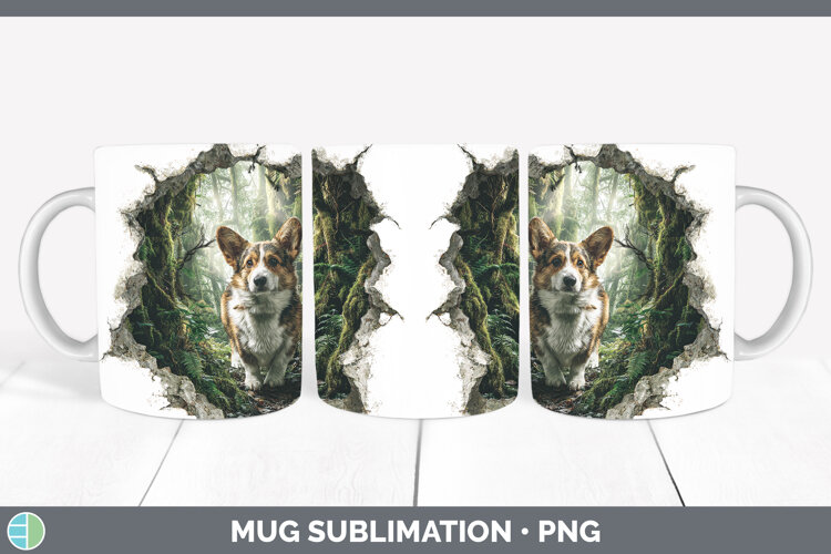 GorgeousDogs 02 3D Hole Mug Wrap design.