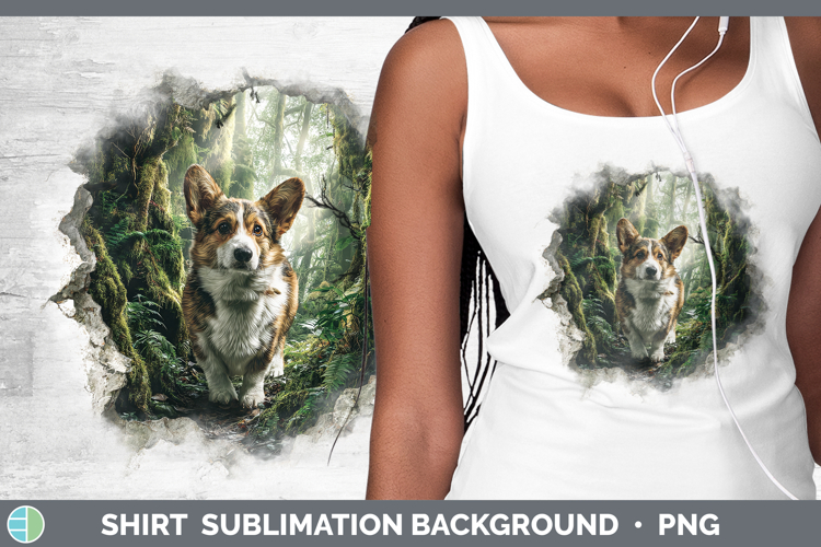 Pembrook Corgi Dogs 02 3D Hole Shirt Sublimation Design