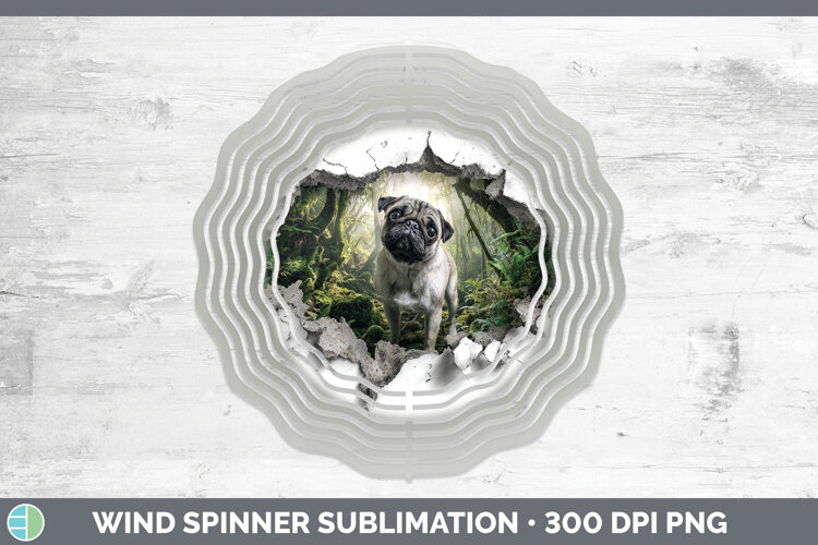 GorgeousDogs 02 3D Hole Wind Spinner design.