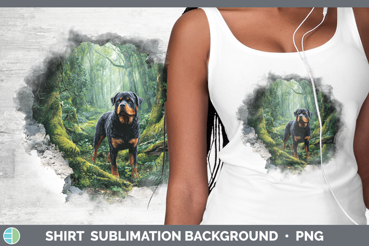 Rottweiler Dogs 02 3D Hole Shirt Sublimation Design