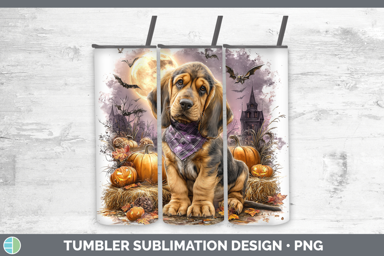 Dogs 02 Bandana Halloween Bloodhound Tumbler Sublimation 20