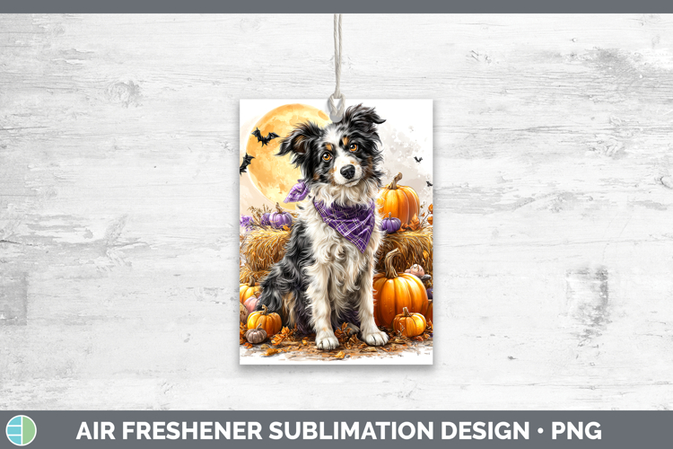 Dogs 02 Bandana Halloween Border Collie Air Freshener Sublim