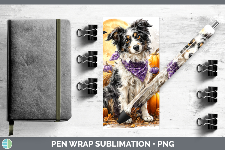 Dogs 02 Bandana Halloween Border Collie Pen Wrap Sublimation