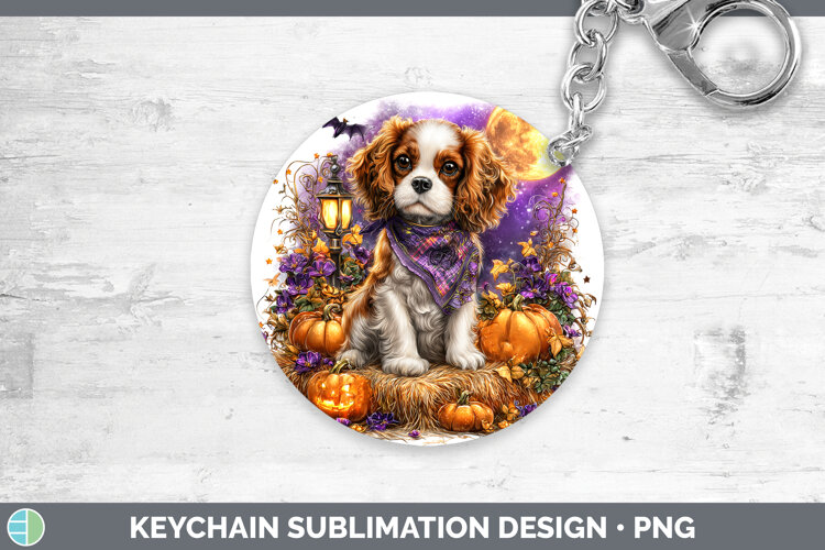 GorgeousDogs 02 Bandana Halloween Keychain design.