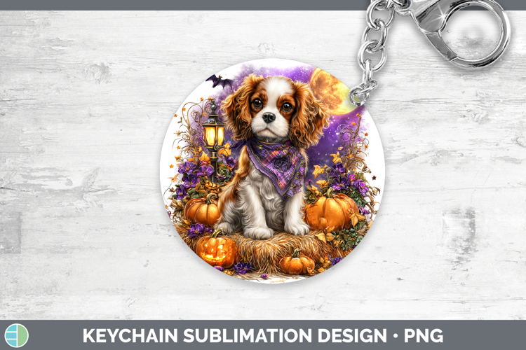 Dogs 02 Bandana Halloween Cavalier King Charles Spaniel Keyc