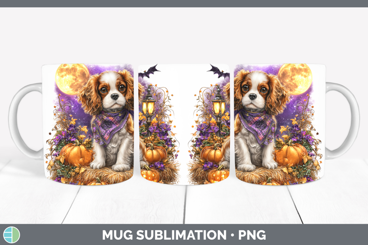Dogs 02 Bandana Halloween Cavalier King Charles Spaniel Mug