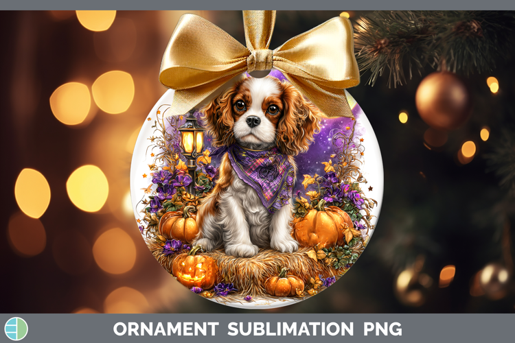 Dogs 02 Bandana Halloween Cavalier King Charles Spaniel Orna