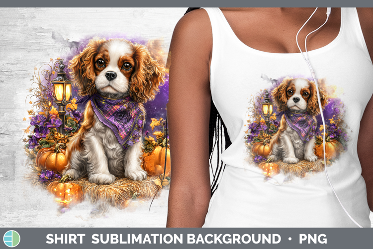 Dogs 02 Bandana Halloween Cavalier King Charles Spaniel Shir