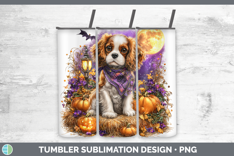 Dogs 02 Bandana Halloween Cavalier King Charles Spaniel Tumb