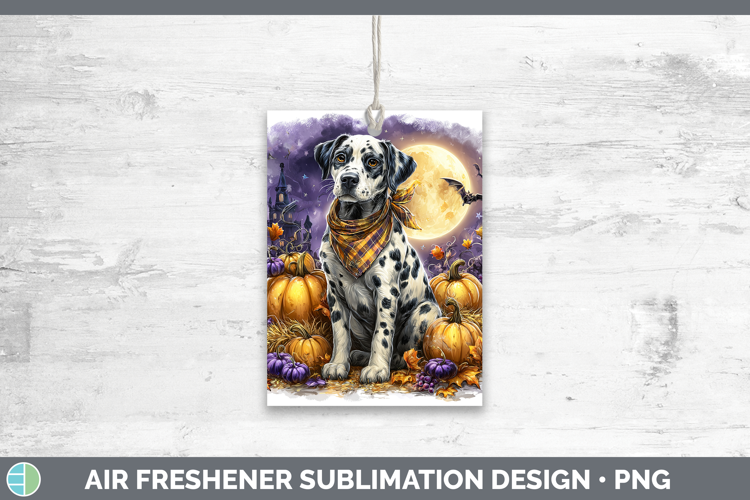 Dogs 02 Bandana Halloween Dalmatian Air Freshener Sublimatio
