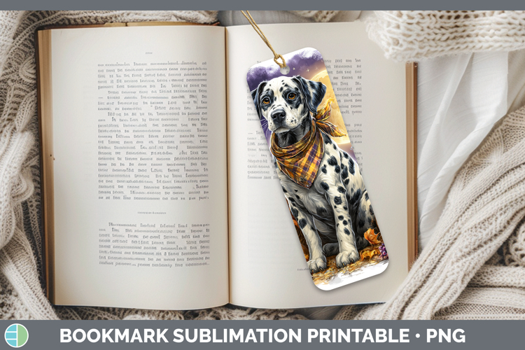Dogs 02 Bandana Halloween Dalmatian Bookmark Sublimation Pri