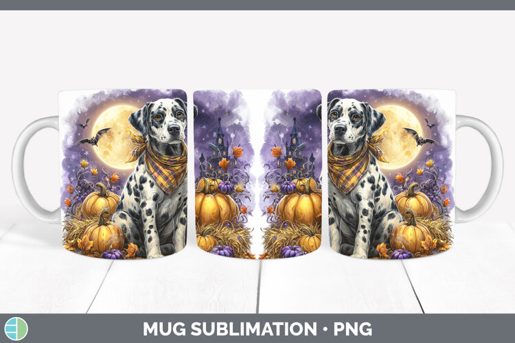 GorgeousDogs 02 Bandana Halloween Mug Wrap design.