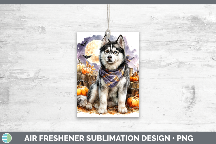 Dogs 02 Bandana Halloween Husky Air Freshener Sublimation Ca