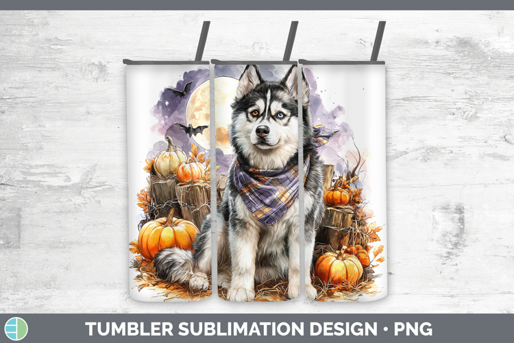 Dogs 02 Bandana Halloween Husky Tumbler Sublimation 20 oz Sk