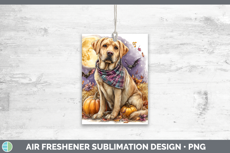 Dogs 02 Bandana Halloween Labrador Retriever Air Freshener S