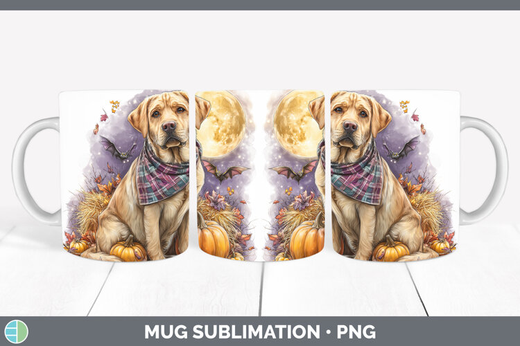GorgeousDogs 02 Bandana Halloween Mug Wrap design.