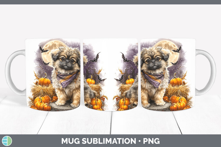 GorgeousDogs 02 Bandana Halloween Mug Wrap design.