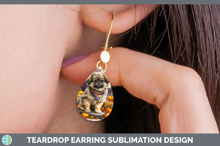 GorgeousDogs 02 Bandana Halloween Teardrop Earrings design.