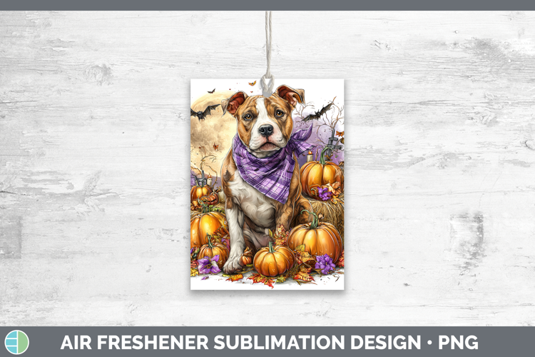 Dogs 02 Bandana Halloween Pit Bull Air Freshener Sublimation