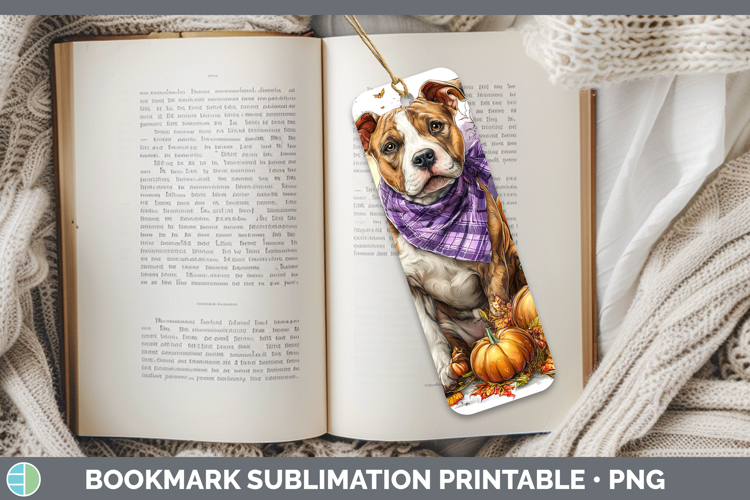 Dogs 02 Bandana Halloween Pit Bull Bookmark Sublimation Prin