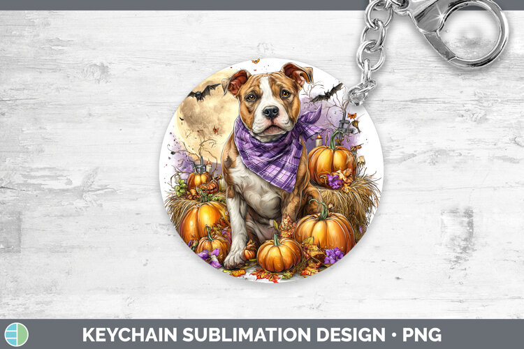 GorgeousDogs 02 Bandana Halloween Keychain design.